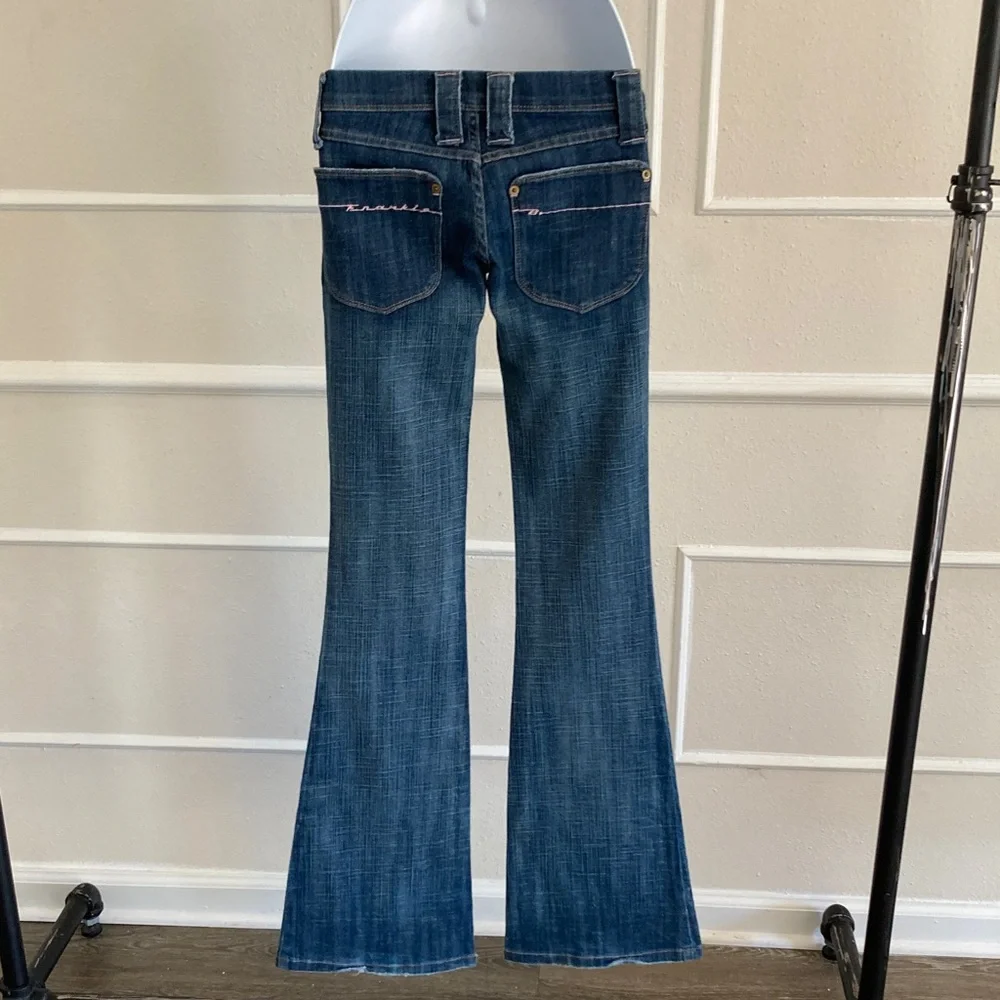 Frankie B. Dark Blue Flare Jeans - Picture 3 of 6